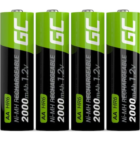 Green Cell Επαναφορτιζόμενες Μπαταρίες AA Ni-MH 2000mAh 1.2V 4τμχ