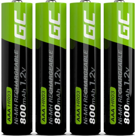 Green Cell Επαναφορτιζόμενες Μπαταρίες AAA Ni-MH 800mAh 1.2V 4τμχ