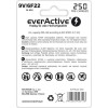everActive Silver Line Επαναφορτιζόμενη Μπαταρία 9V Ni-MH 250mAh 1τμχ