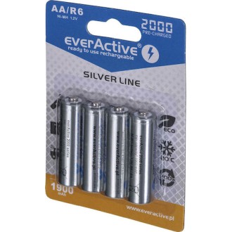 everActive Silver Line Επαναφορτιζόμενες Μπαταρίες AA Ni-MH 2000mAh 1.2V 2τμχ