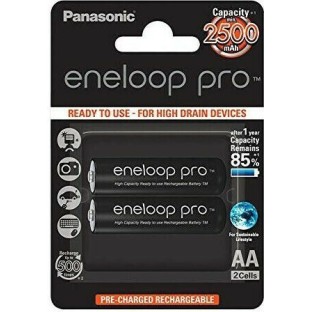 Panasonic Eneloop Pro Επαναφορτιζόμενες Μπαταρίες AA Ni-MH 2500mAh 1.2V 2τμχ