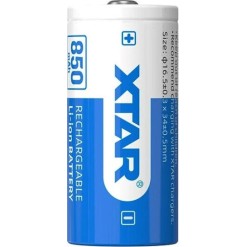 XTAR Επαναφορτιζόμενη Μπαταρία 16340 Li-ion 850mAh 3.7V 1τμχ