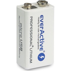 everActive Professional Επαναφορτιζόμενη Μπαταρία 9V Li-ion 500mAh 1τμχ