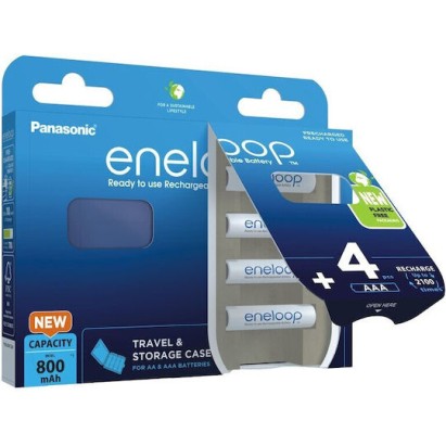 Panasonic Eneloop & Storage Case Επαναφορτιζόμενες Μπαταρίες AA Ni-MH 2000mAh 1.2V 4τμχ
