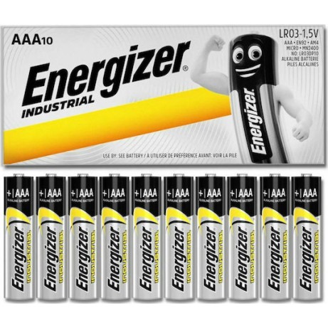 Energizer Industrial Αλκαλικές Μπαταρίες AAA 1.5V 10τμχ