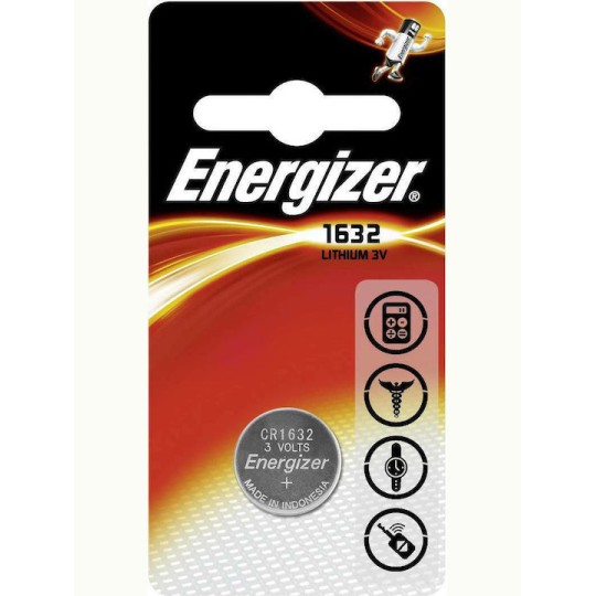 Energizer Μπαταρία Λιθίου Ρολογιών CR1632 3V 1τμχ