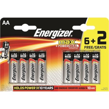 Energizer Max Αλκαλικές Μπαταρίες AA 1.5V 8τμχ