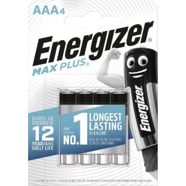Energizer Max Plus Αλκαλικές Μπαταρίες AAA 1.5V 4τμχ