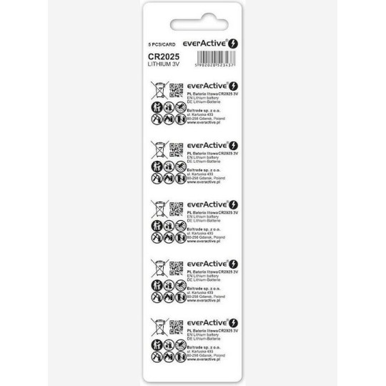 everActive Μπαταρίες Λιθίου Ρολογιών CR2032 3V 5τμχ