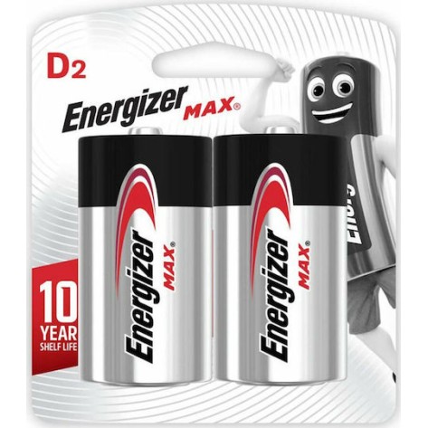 Energizer Max Αλκαλικές Μπαταρίες D 1.5V 2τμχ