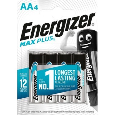 Energizer Max Plus Αλκαλικές Μπαταρίες AA 1.5V 4τμχ