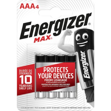 Energizer Max Αλκαλικές Μπαταρίες AAA 1.5V 4τμχ