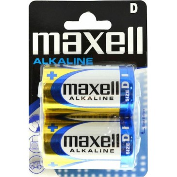 Maxell Αλκαλικές Μπαταρίες D 1.5V 2τμχ