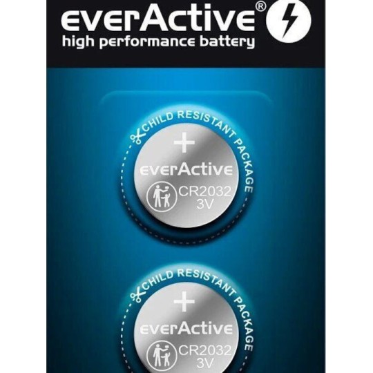 everActive Μπαταρίες Λιθίου Ρολογιών CR2032 2τμχ