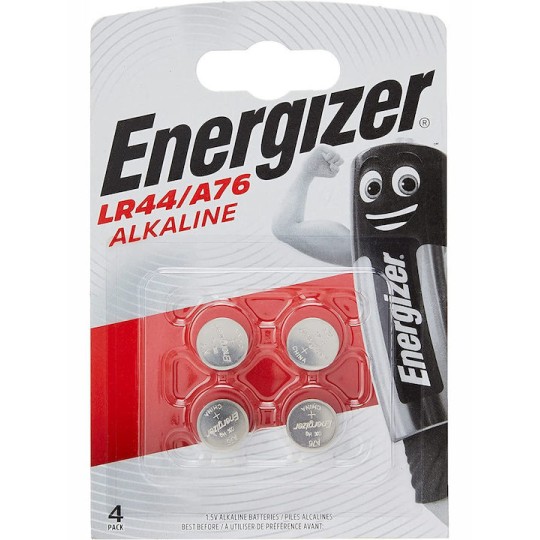 Energizer A76 Αλκαλικές Μπαταρίες Ρολογιών LR44 1.5V 4τμχ