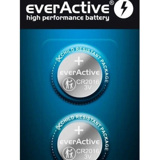 everActive Μπαταρίες Λιθίου Ρολογιών CR2016 2τμχ