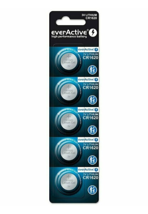 everActive Μπαταρίες Λιθίου Ρολογιών CR1620 3V 5τμχ