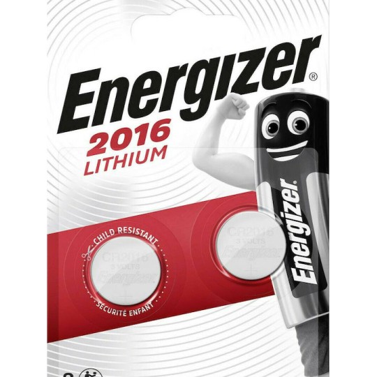 Energizer Μπαταρίες Λιθίου Ρολογιών CR2016 3V 2τμχ
