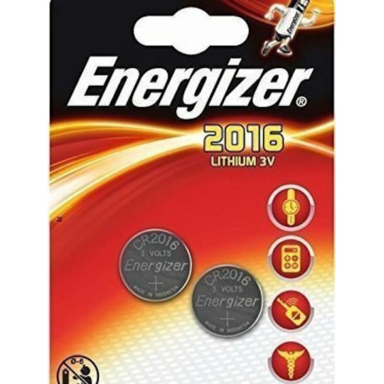 Energizer Μπαταρίες Λιθίου Ρολογιών CR2016 3V 2τμχ