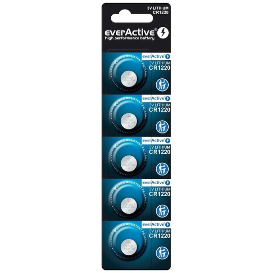 Everactive Cr1220 Μπαταρίες Λιθίου 3v 5τμχ
