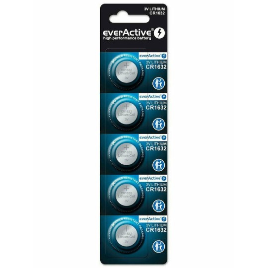 everActive Μπαταρίες Λιθίου Ρολογιών CR1632 3V 5τμχ