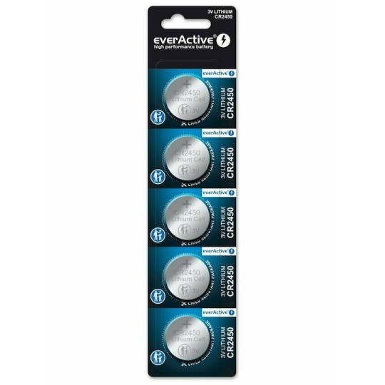 everActive Μπαταρίες Λιθίου Ρολογιών CR2450 3V 5τμχ