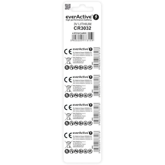 everActive Μπαταρία Λιθίου Ρολογιών CR3032
