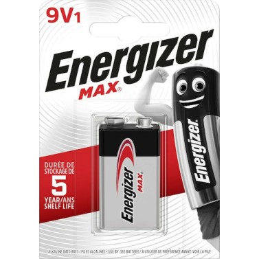 Energizer Max Αλκαλική Μπαταρία 9V 1τμχ