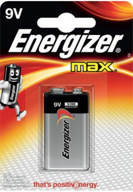 Energizer Max Αλκαλική Μπαταρία 9V 1τμχ
