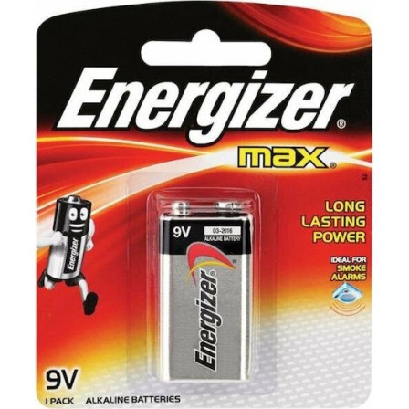 Energizer Max Αλκαλική Μπαταρία 9V 1τμχ