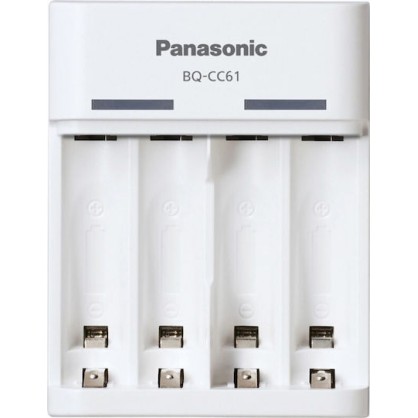 Panasonic Eneloop Basic BQ-CC61 USB Φορτιστής 4 Μπαταριών Ni-MH Μεγέθους AA/AAA σε Λευκό χρώμα