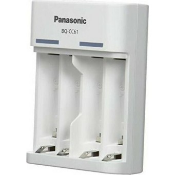Panasonic Eneloop Basic BQ-CC61 USB Φορτιστής 4 Μπαταριών Ni-MH Μεγέθους AA/AAA σε Λευκό χρώμα