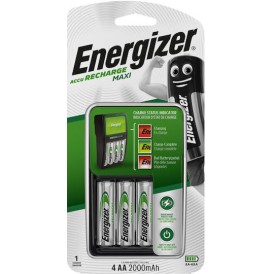 Energizer ACCU Recharge Maxi Φορτιστής 4 Μπαταριών Ni-MH Μεγέθους AA/AAA Σετ με 4x AA 2000mAh