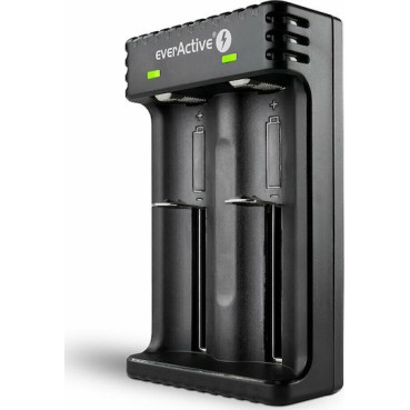 everActive LC-200 USB Φορτιστής 2 Μπαταριών Li-ion Μεγέθους 18650/21700