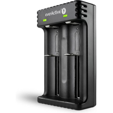 everActive LC-200 USB Φορτιστής 2 Μπαταριών Li-ion Μεγέθους 18650/21700
