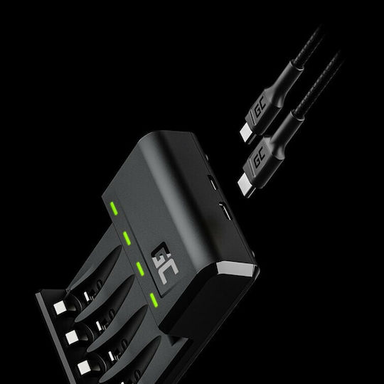 Green Cell VitalCharger USB 4 Μπαταριών Ni-MH Μεγέθους AA/AAA