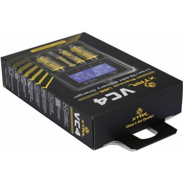 XTAR VC4 USB Φορτιστής 4 Μπαταριών Li-ion/Ni-MH Μεγέθους AA/AAA/D/18650