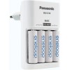Panasonic Eneloop Basic BQ-CC51 Φορτιστής 4 Μπαταριών Ni-MH Μεγέθους AA/AAA σε Λευκό χρώμα