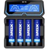 XTAR X4 Φορτιστής 4 Μπαταριών Li-ion Μεγέθους AA/AAA/18650/21700/16340/26650/14500