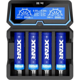 XTAR X4 Φορτιστής 4 Μπαταριών Li-ion Μεγέθους AA/AAA/18650/21700/16340/26650/14500