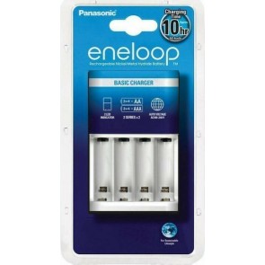 Panasonic Basic BQ-CC51 Φορτιστής 4 Μπαταριών Ni-MH Μεγέθους AA/AAA Σετ με 4x ΑΑ 2000mAh σε Λευκό χρώμα