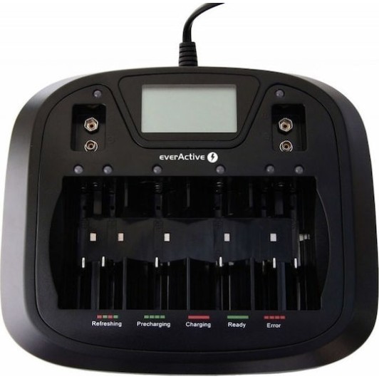 everActive NC-900U Φορτιστής 8 Μπαταριών Ni-Cd/Ni-MH Μεγέθους AA/AAA/9V/D