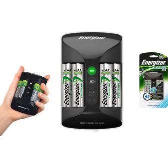 Energizer ACCU Recharge Pro Φορτιστής 4 Μπαταριών Ni-MH Μεγέθους AA/AAA Σετ με 4x AA 2000mAh