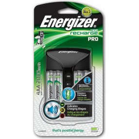 Energizer ACCU Recharge Pro Φορτιστής 4 Μπαταριών Ni-MH Μεγέθους AA/AAA Σετ με 4x AA 2000mAh