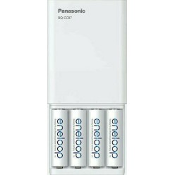 Panasonic Eneloop Smart & Quick BQ-CC87 USB Φορτιστής 4 Μπαταριών Ni-MH Μεγέθους AA/AAA σε Λευκό χρώμα