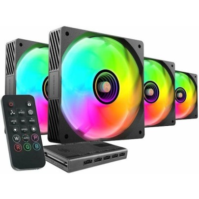 Mars Gaming MFSI4KIT Case Fan 120mm με RGB Φωτισμό