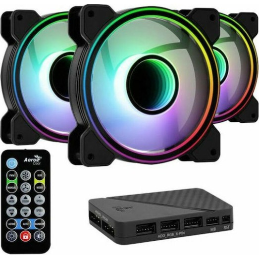 Aerocool Mirage 12 ARGB Pro Case Fan 120mm με Σύνδεση 6-Pin 3τμχ