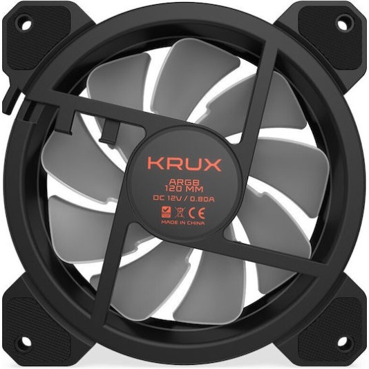 Krux Lunar 120 Case Fan με ARGB Φωτισμό και Σύνδεση 3-Pin