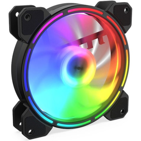 Krux Lunar 120 Case Fan με ARGB Φωτισμό και Σύνδεση 3-Pin