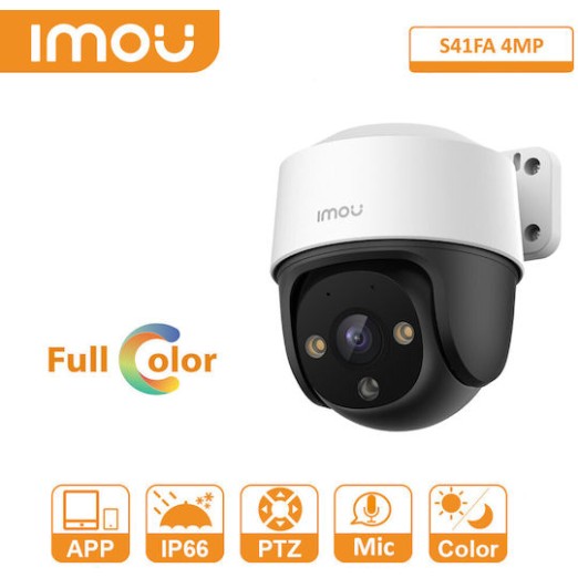 Imou IPC-S41FA IP Κάμερα Παρακολούθησης Full HD+ 4MP Αδιάβροχη με Μικρόφωνο και Φακό 3.6mm
